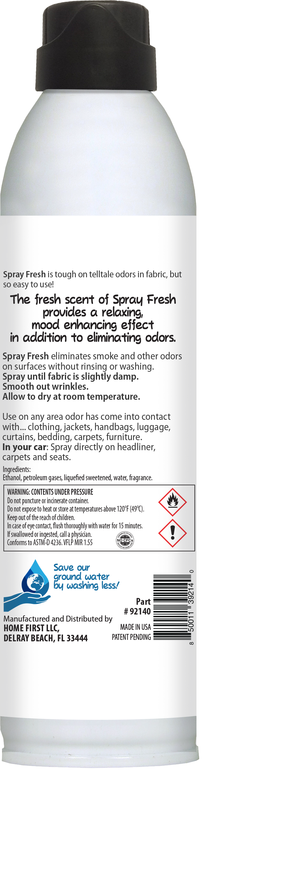 Spray Fresh- Fabric Refresher 11oz (Baby Powder)